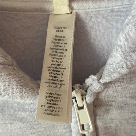 SKIMS Classic Zip Up Hoodie Size XXS Light Heather Grey Oversized Cozy Neutral - Picture 11 of 13